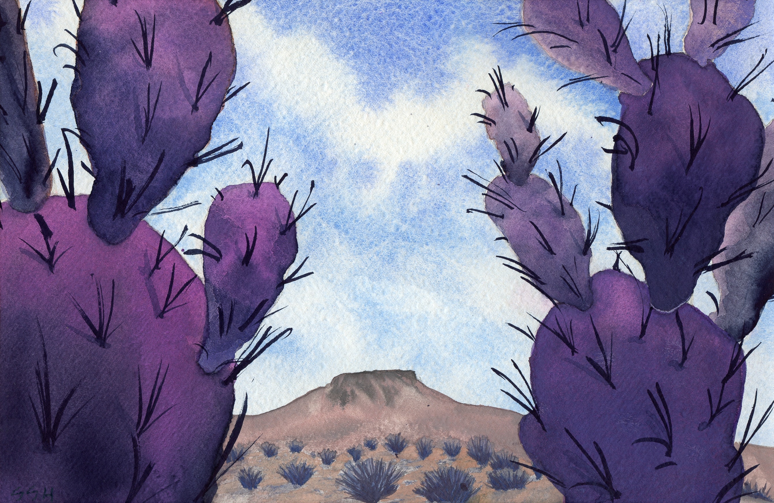 Le Petit Plateau — watercolor painting